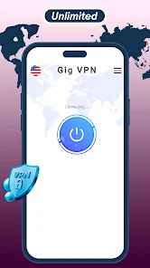 رابط کاربری و دکمه اتصال تک‌کلیکه در فیلتر شکن VPN رایگان